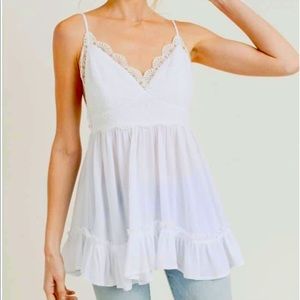 NWT White Baby Doll Cami